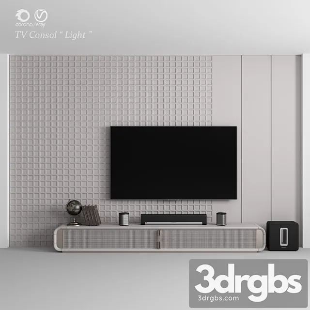 Tv Consol Light 3D Model Free