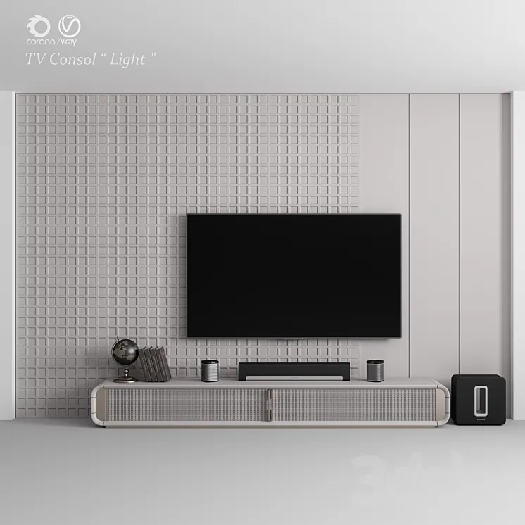 "TV Console ""Light""" 3D Model Free