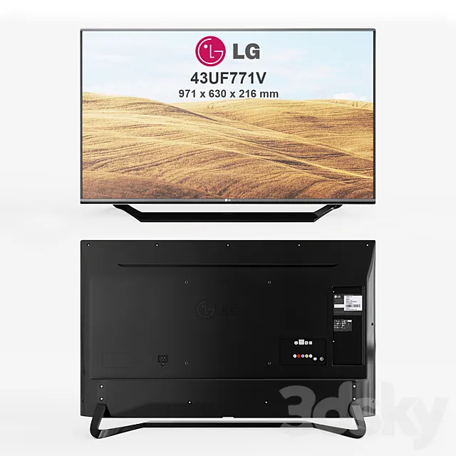 TV LG TV 43UF771V 3DModel
