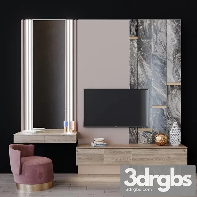 Tv set 60 3D Model Free
