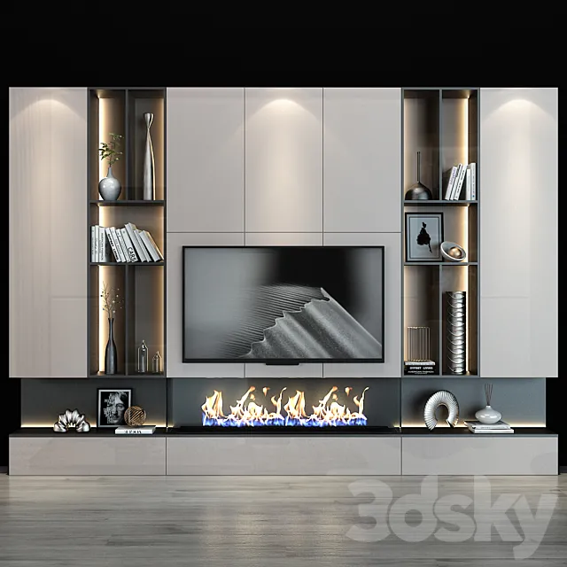 TV shelf 0124 3D Model