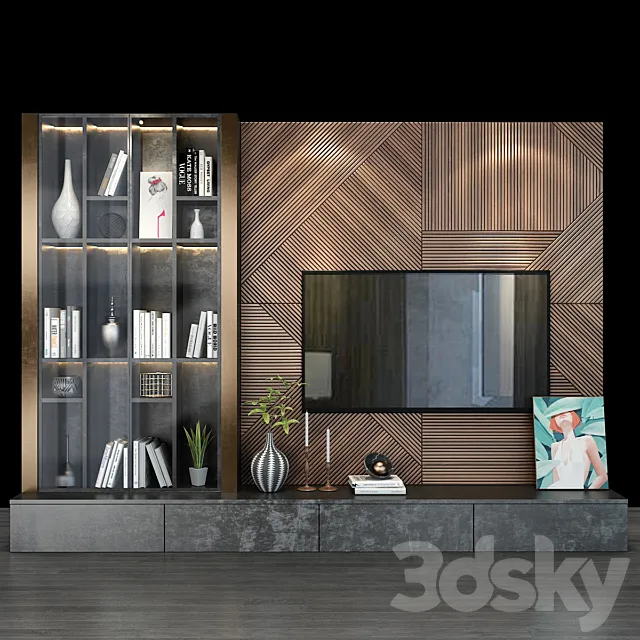 TV shelf 0143 3DModel