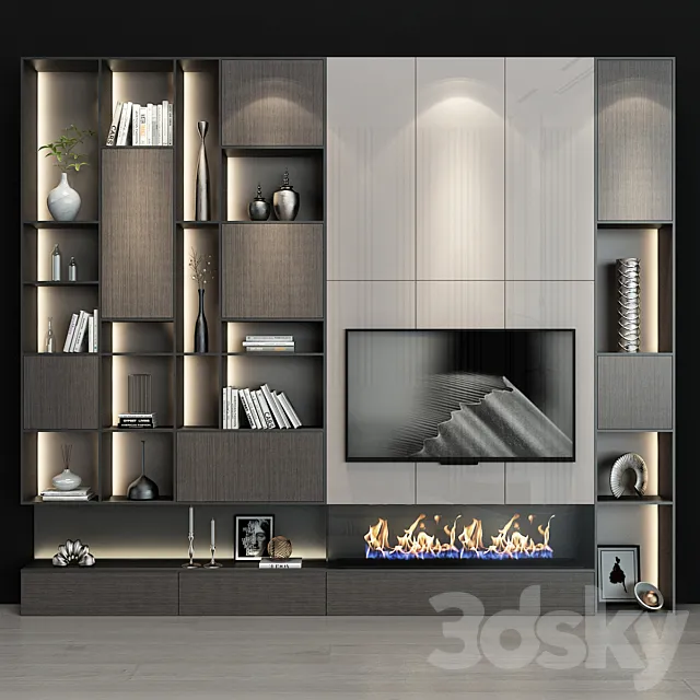 TV shelf 0147 3D Model