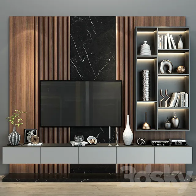 TV shelf 0211 3D Model