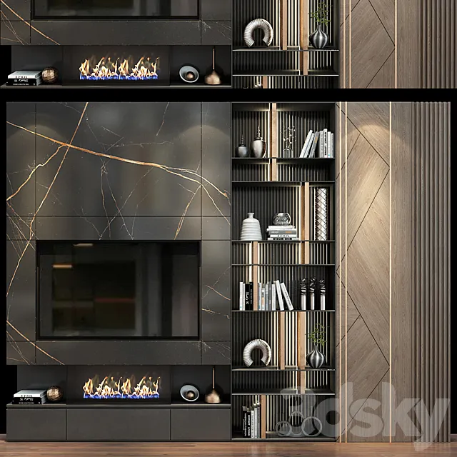 TV shelf 0213 3D Model