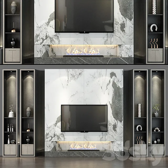 TV shelf 0233 3D Model