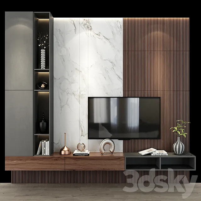 TV shelf 0239 3D Model
