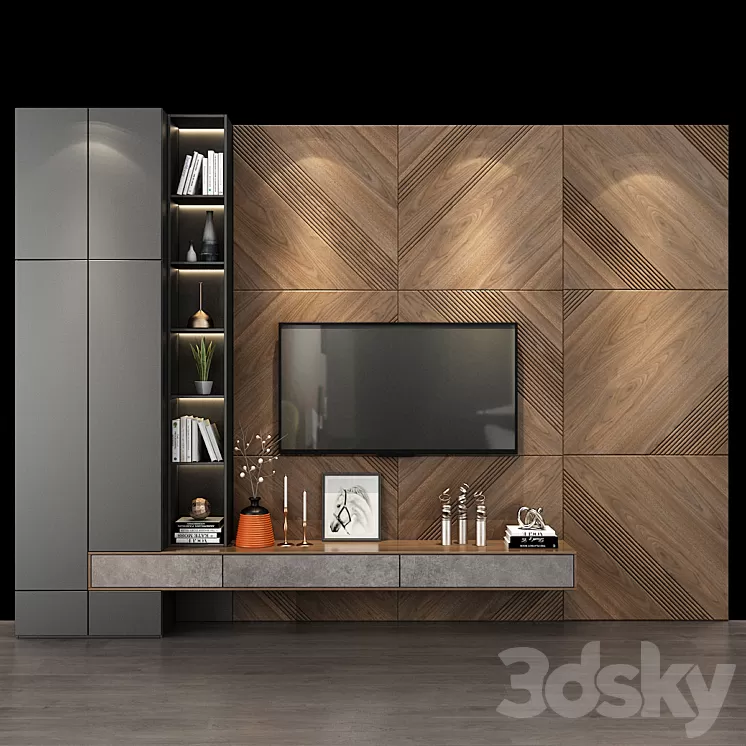 TV shelf 0240 3D Model