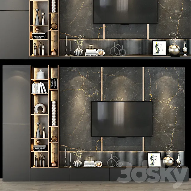 TV shelf 0282 3D Model