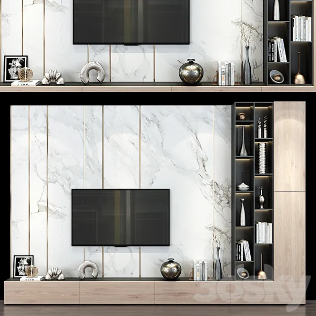 TV shelf 0336 3D Model