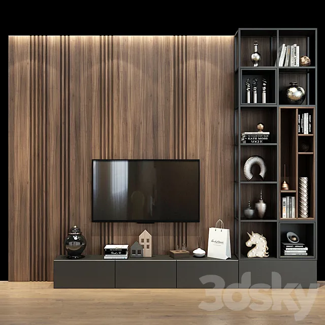 TV shelf 0348 3D Model