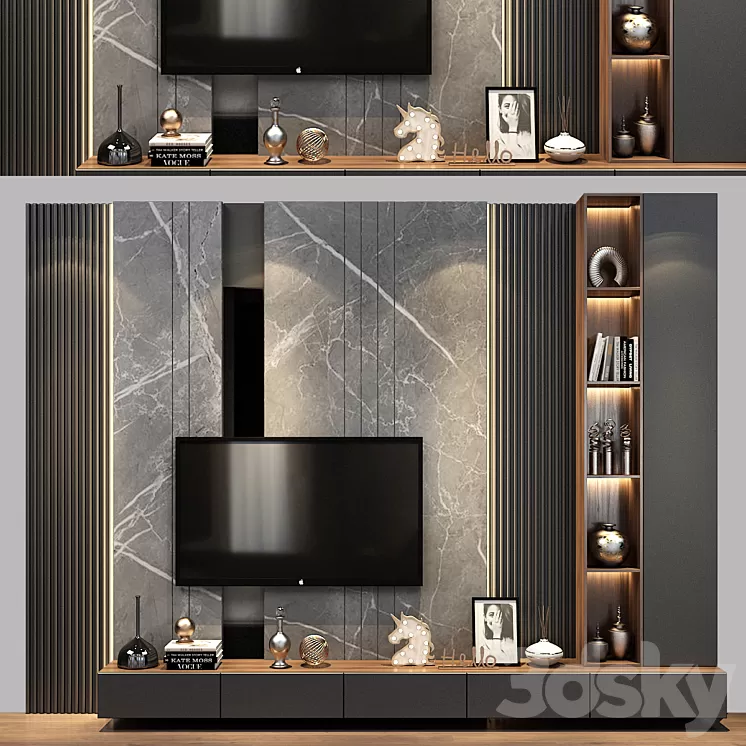 TV shelf 0350 3D Model