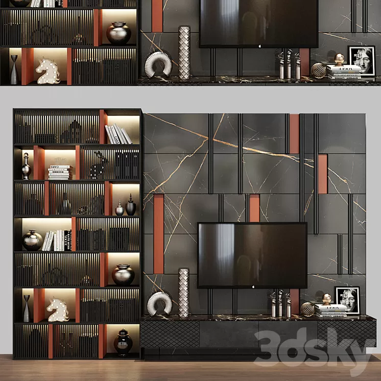 TV shelf 0357 3D Model