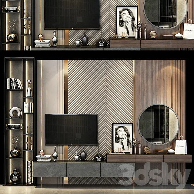 TV shelf 0376 3D Model