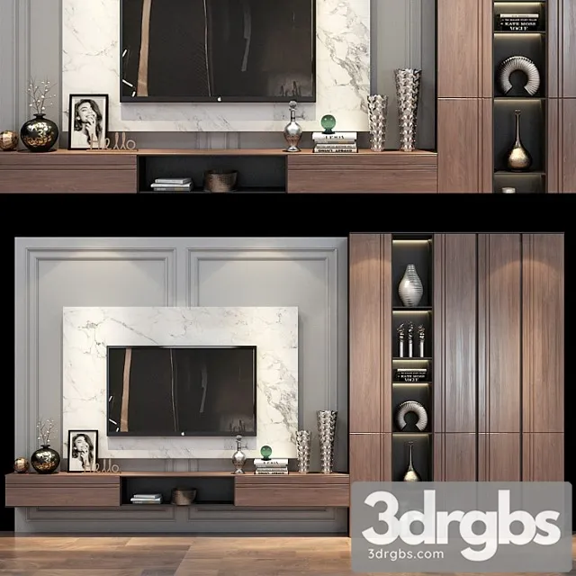 Tv shelf 0387 3D Model Free