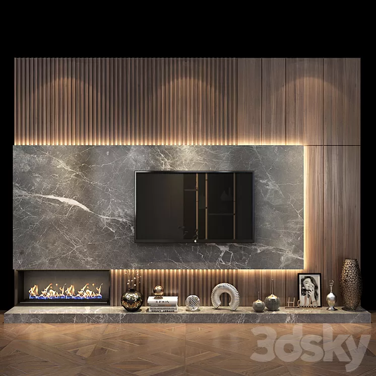 TV shelf 0407 3D Model