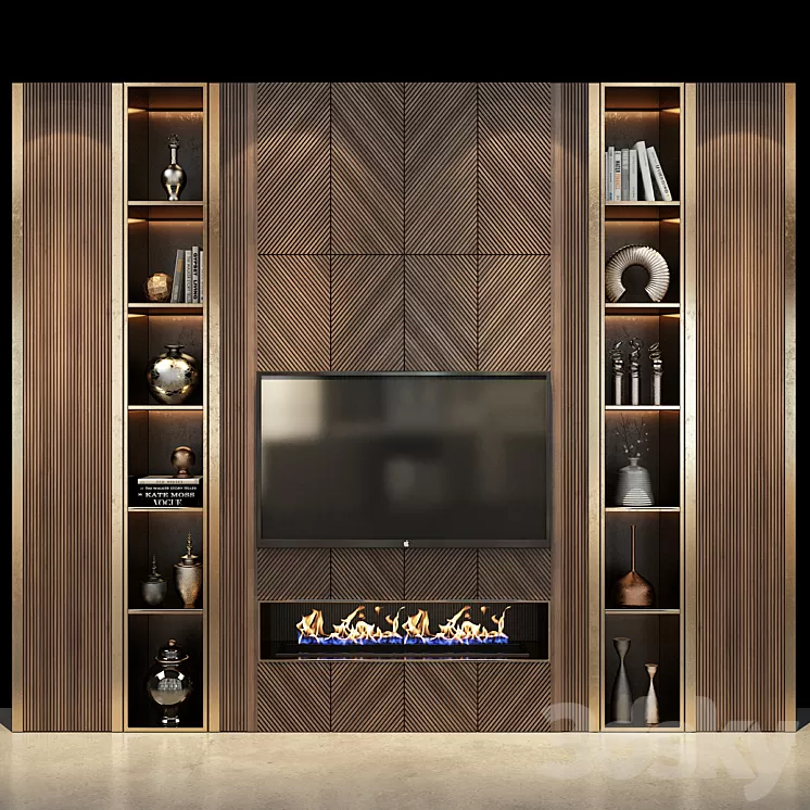 TV shelf 0409 3D Model Free