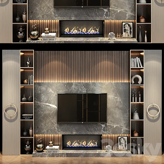 TV shelf 0432 3D Model