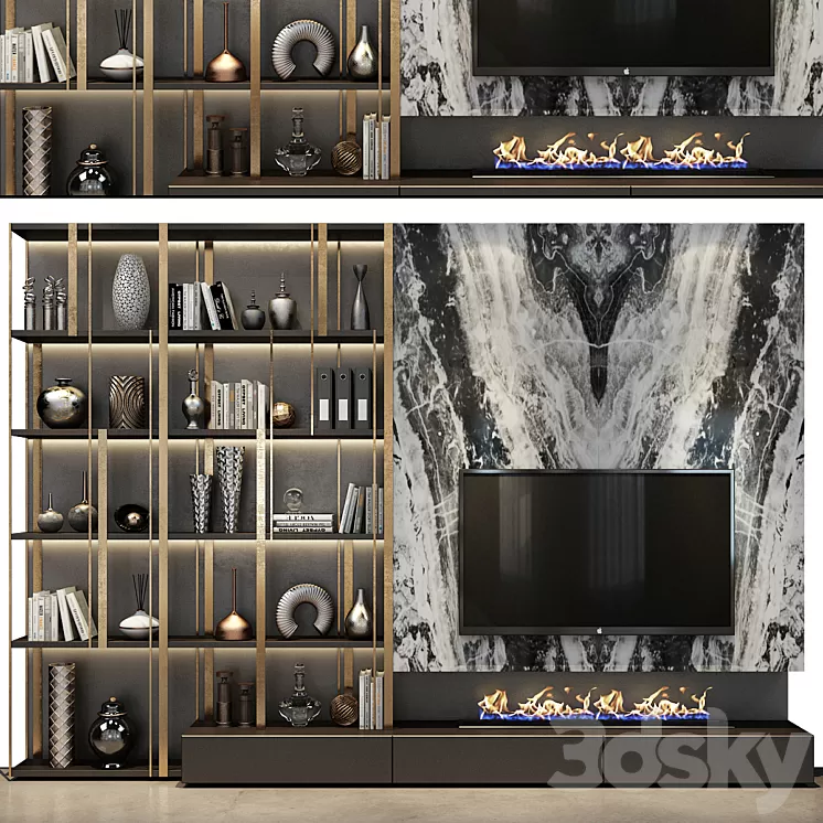 TV shelf 0453 3D Model