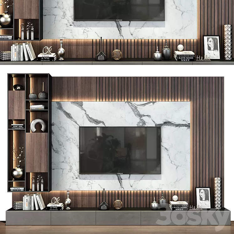 TV shelf 0464 3D Model