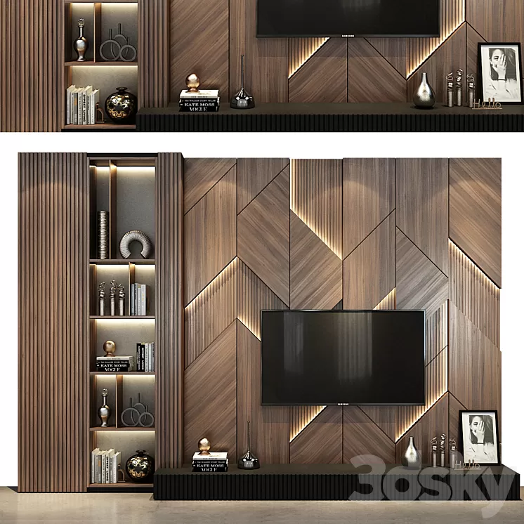 TV shelf 0541 3D Model Free