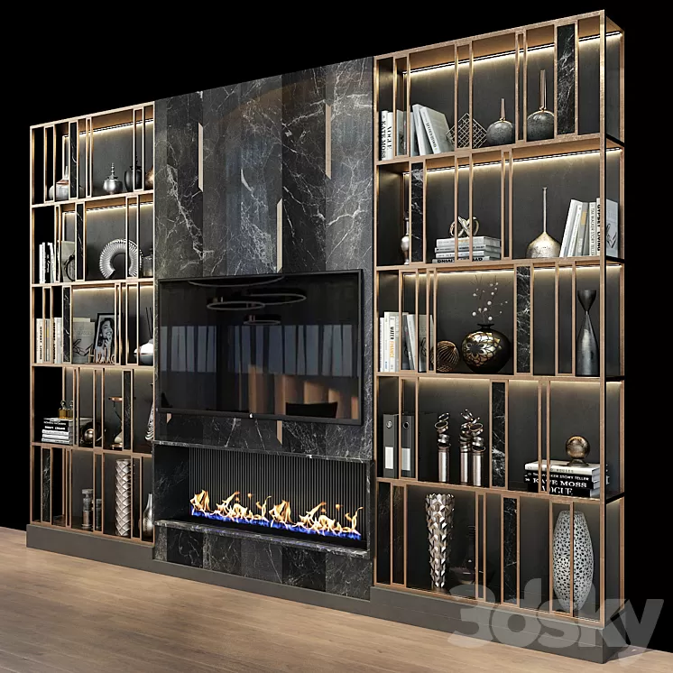TV shelf 0556 3D Model Free