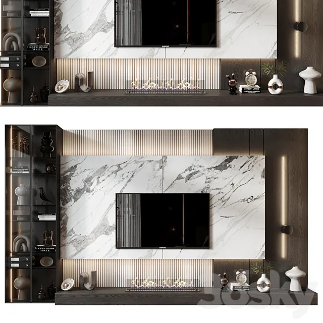 TV shelf 0680 3D Model