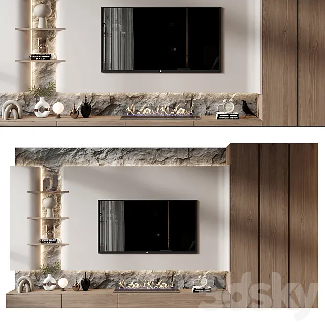 TV shelf 0684 3D Model