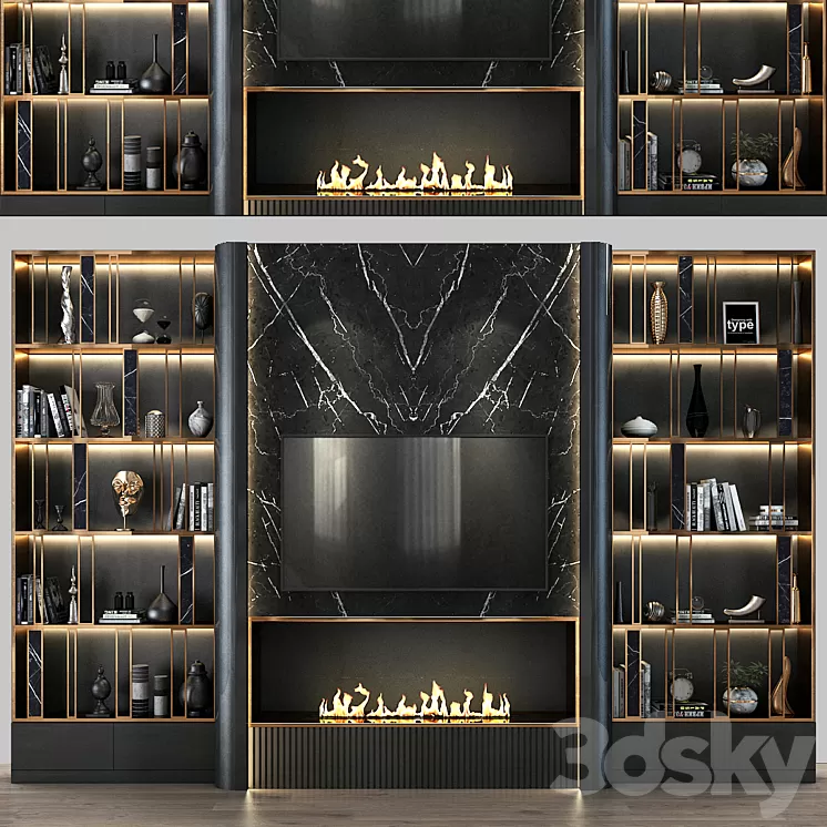 TV shelf 082 3D Model