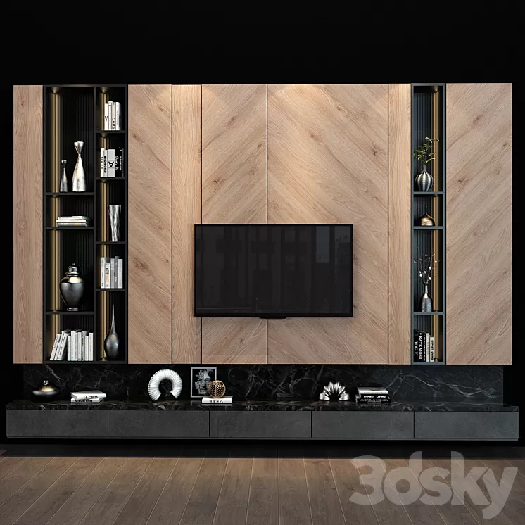 TV shelf 087 3D Model