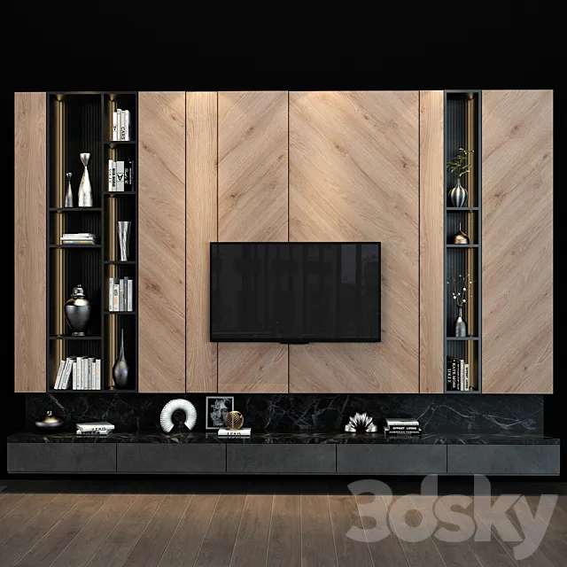 TV shelf 087 3D Model