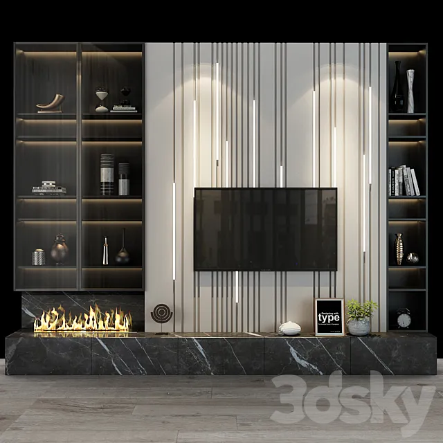TV shelf 089 3D Model