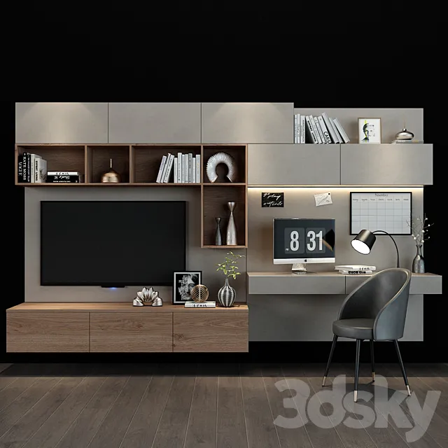 TV shelf 091 3D Model