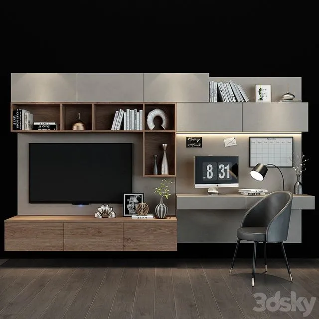 TV shelf 091 3D Model