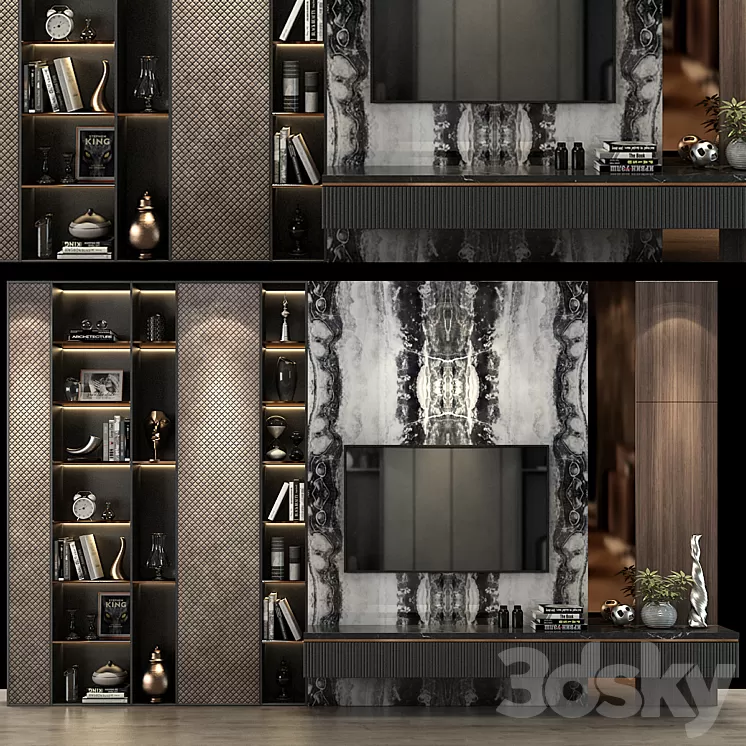 TV shelf 091 3D Model