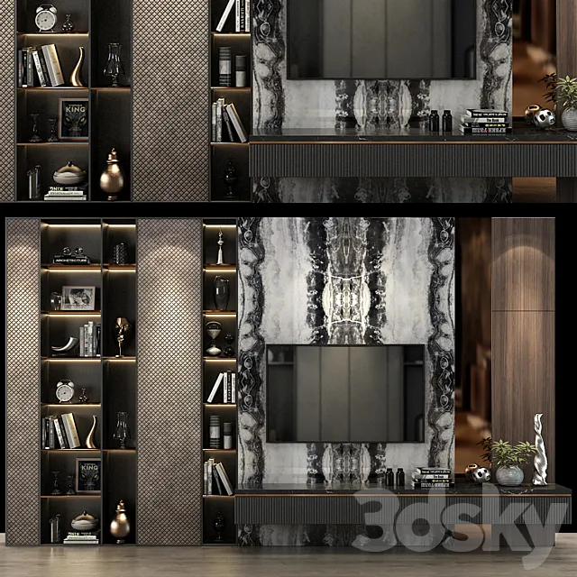 TV shelf 091 3D Model