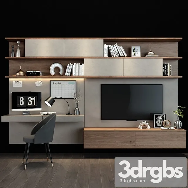 Tv shelf 097 3D Model Free