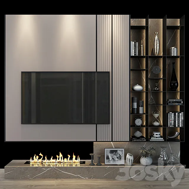 TV shelf 098 3D Model