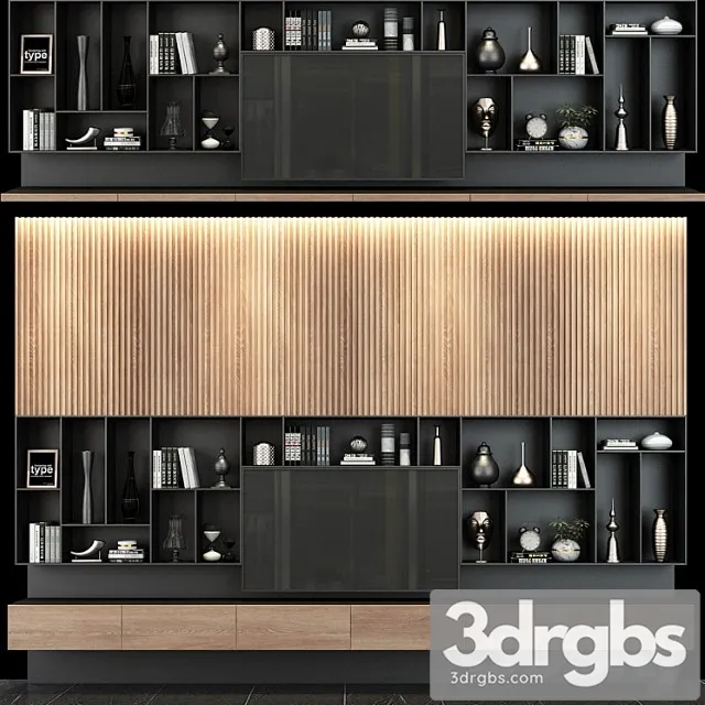 TV Shelf Set 122 3D Model Free