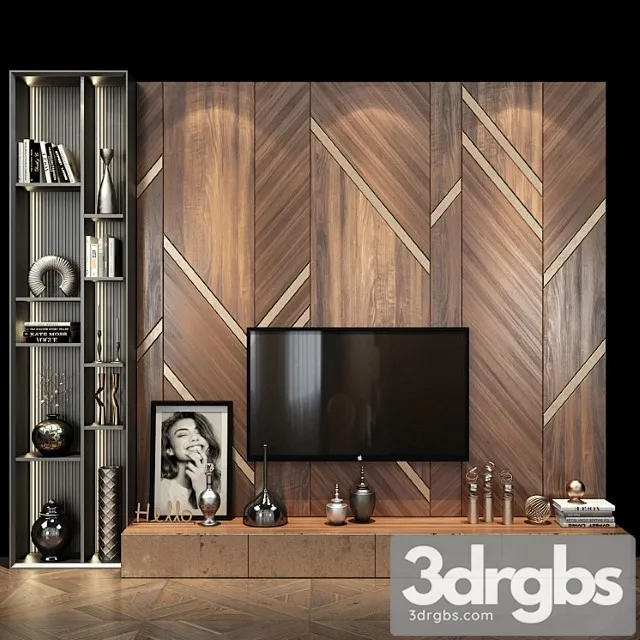 Tv shelf set 312 3D Model Free