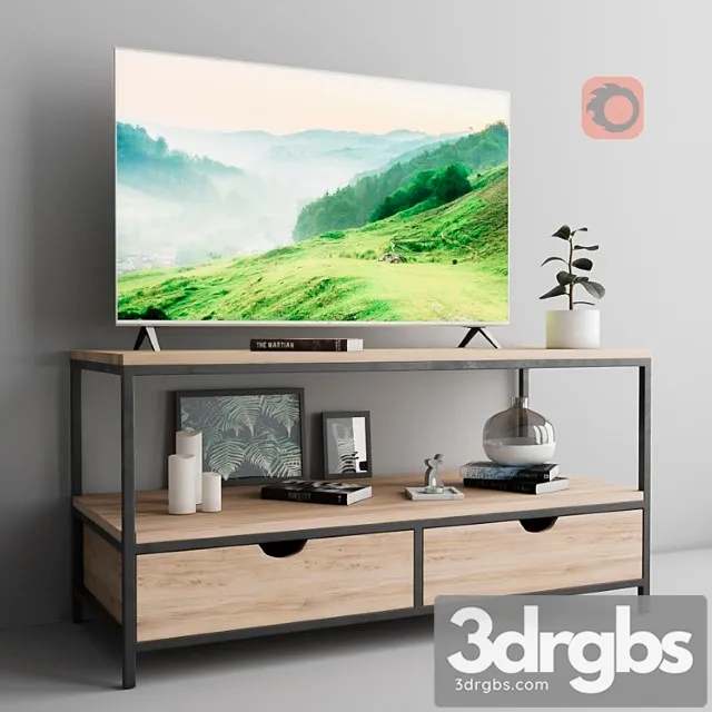 Tv sideboard simple line 2 3D Model Download