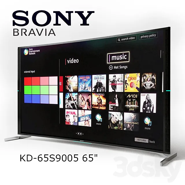 TV Sony Bravia KD-65S9005B 65 " 3DModel
