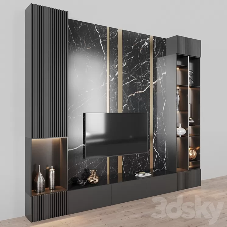 tv stand 2 3D Model