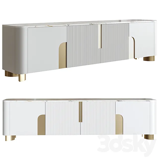 TV Stand Battipaglia Slate 3D Model