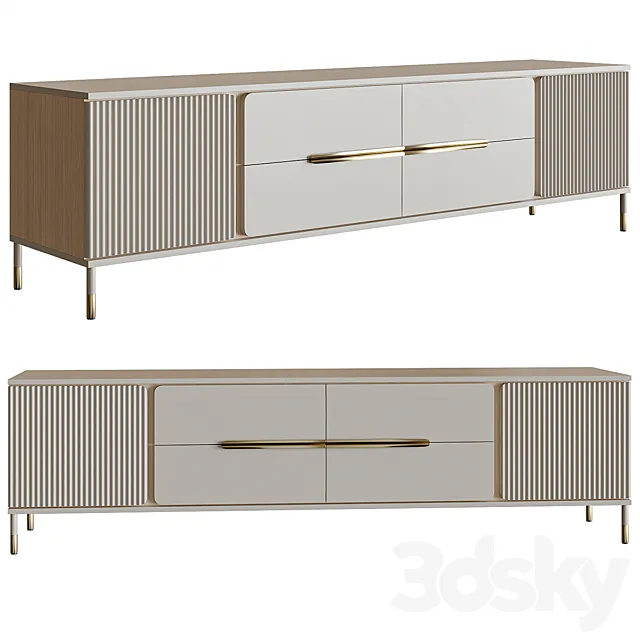 TV stand Glam TV Media Console Console 3D Model