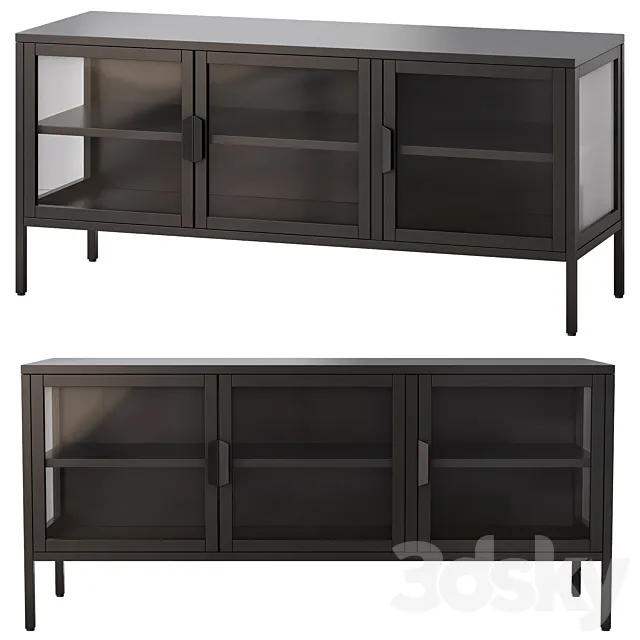 TV stand Listel Black 3D Model