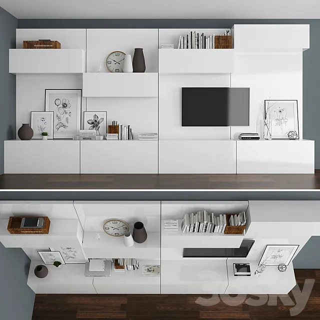 TV stand set 022 Free Download