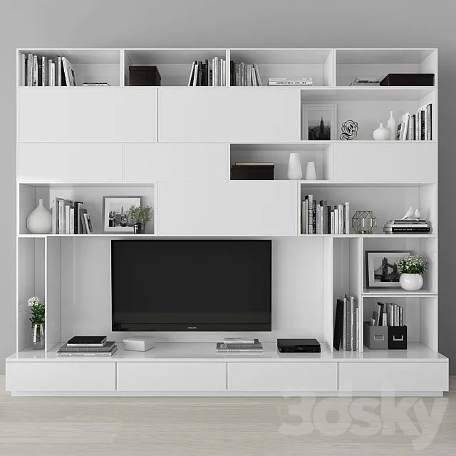 TV stand set 041 3D Model