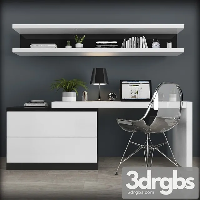 TV Stand Set 07 3D Model Free