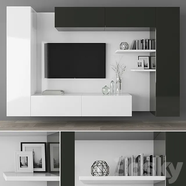 Tv stand set 111 3D Model